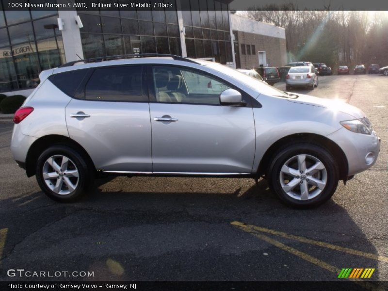 Brilliant Silver Metallic / Black 2009 Nissan Murano S AWD