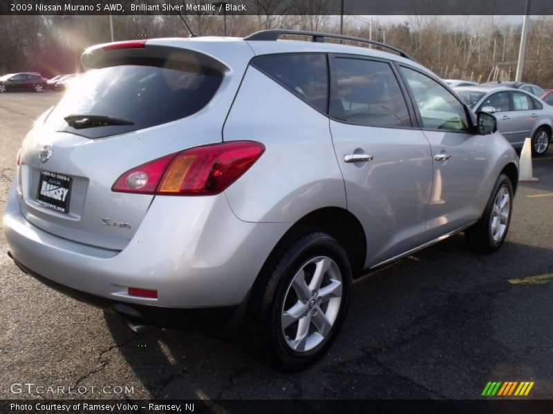 Brilliant Silver Metallic / Black 2009 Nissan Murano S AWD