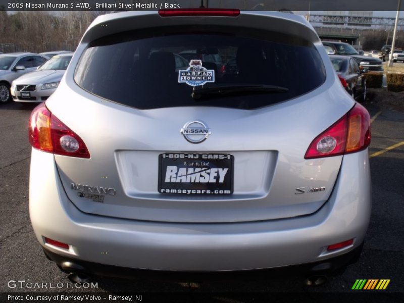 Brilliant Silver Metallic / Black 2009 Nissan Murano S AWD