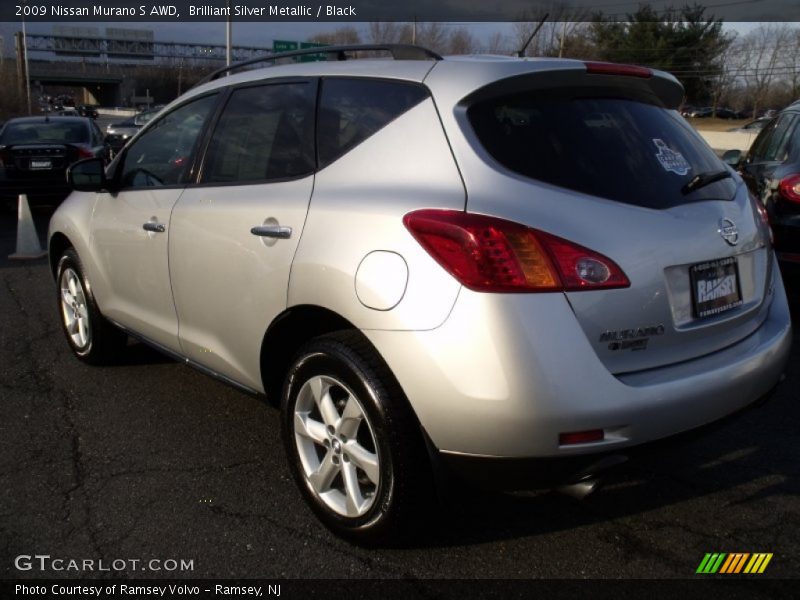 Brilliant Silver Metallic / Black 2009 Nissan Murano S AWD