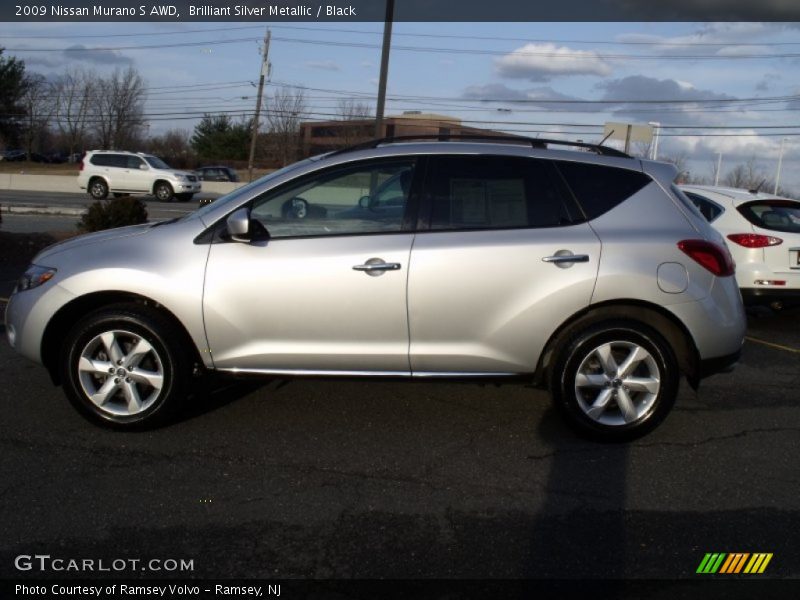 Brilliant Silver Metallic / Black 2009 Nissan Murano S AWD