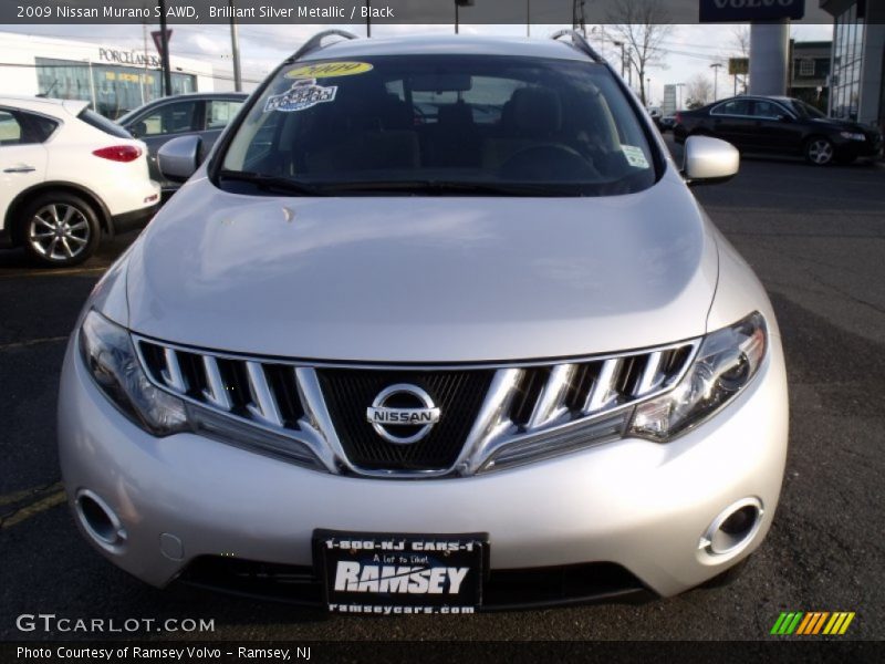Brilliant Silver Metallic / Black 2009 Nissan Murano S AWD