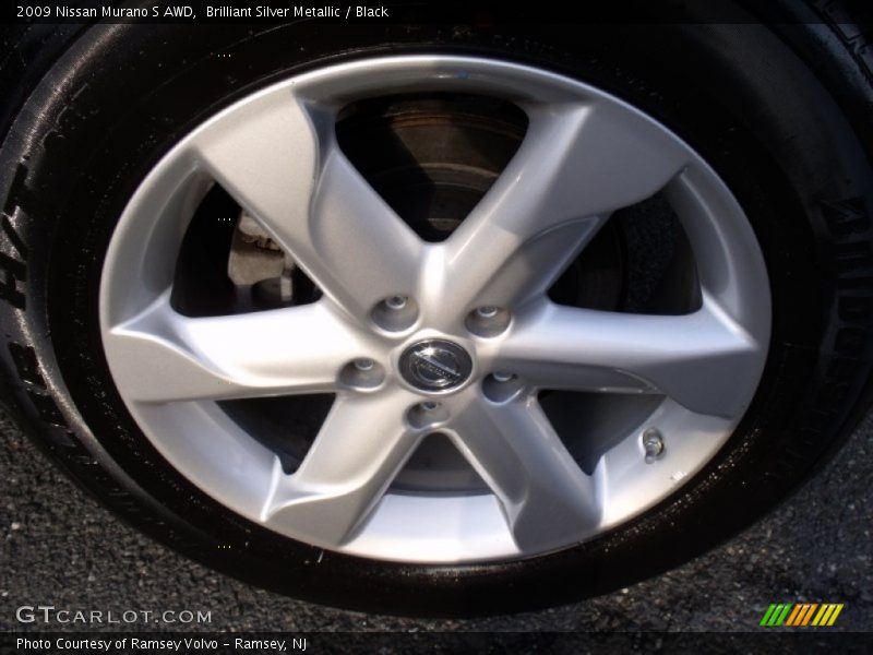 Brilliant Silver Metallic / Black 2009 Nissan Murano S AWD