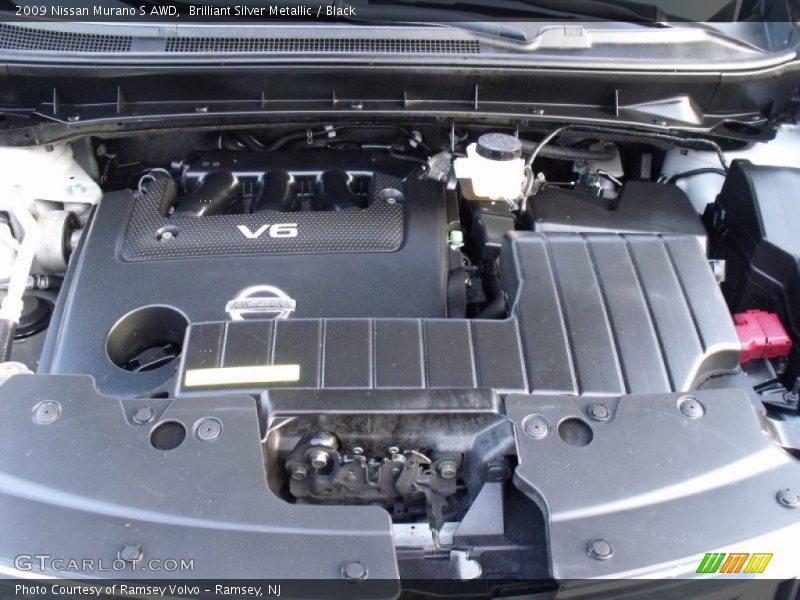 Brilliant Silver Metallic / Black 2009 Nissan Murano S AWD