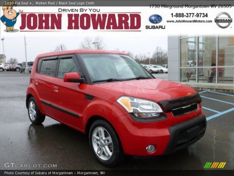 Molten Red / Black Soul Logo Cloth 2010 Kia Soul +