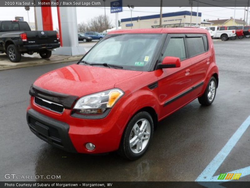 Molten Red / Black Soul Logo Cloth 2010 Kia Soul +