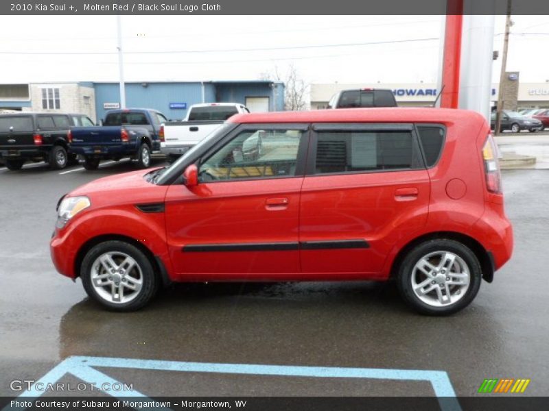 Molten Red / Black Soul Logo Cloth 2010 Kia Soul +