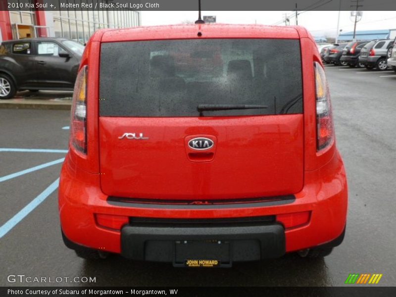 Molten Red / Black Soul Logo Cloth 2010 Kia Soul +