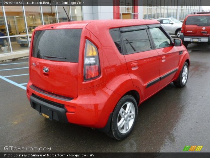 Molten Red / Black Soul Logo Cloth 2010 Kia Soul +