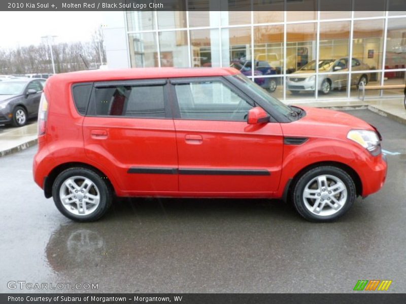 Molten Red / Black Soul Logo Cloth 2010 Kia Soul +