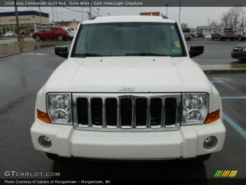 Stone White / Dark Khaki/Light Graystone 2008 Jeep Commander Sport 4x4