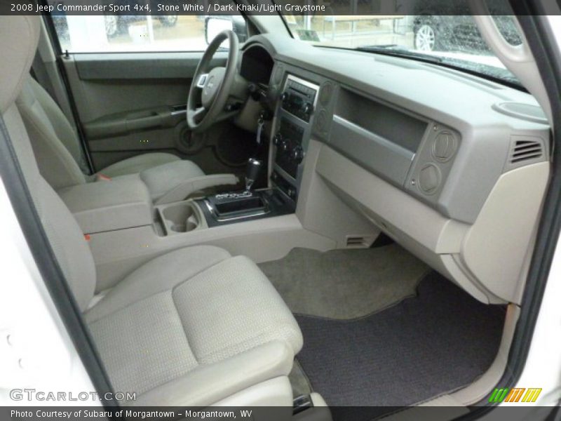 Stone White / Dark Khaki/Light Graystone 2008 Jeep Commander Sport 4x4