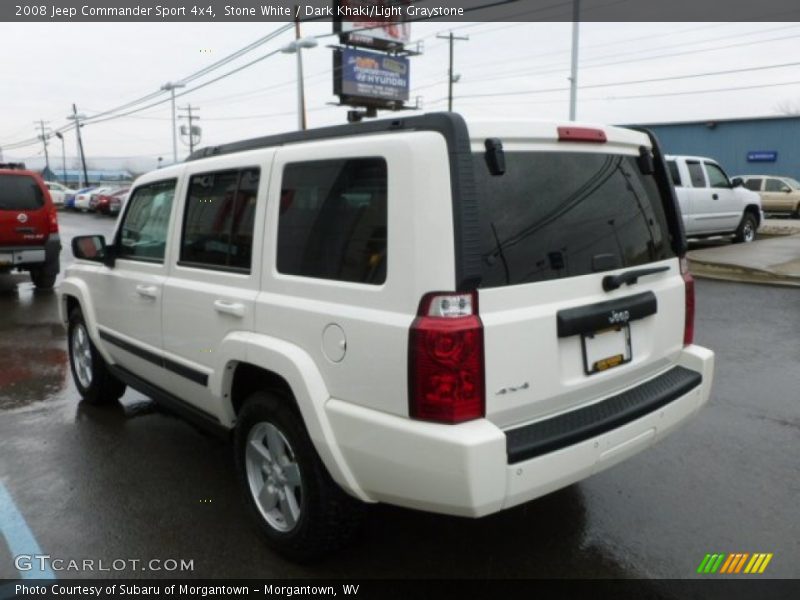 Stone White / Dark Khaki/Light Graystone 2008 Jeep Commander Sport 4x4