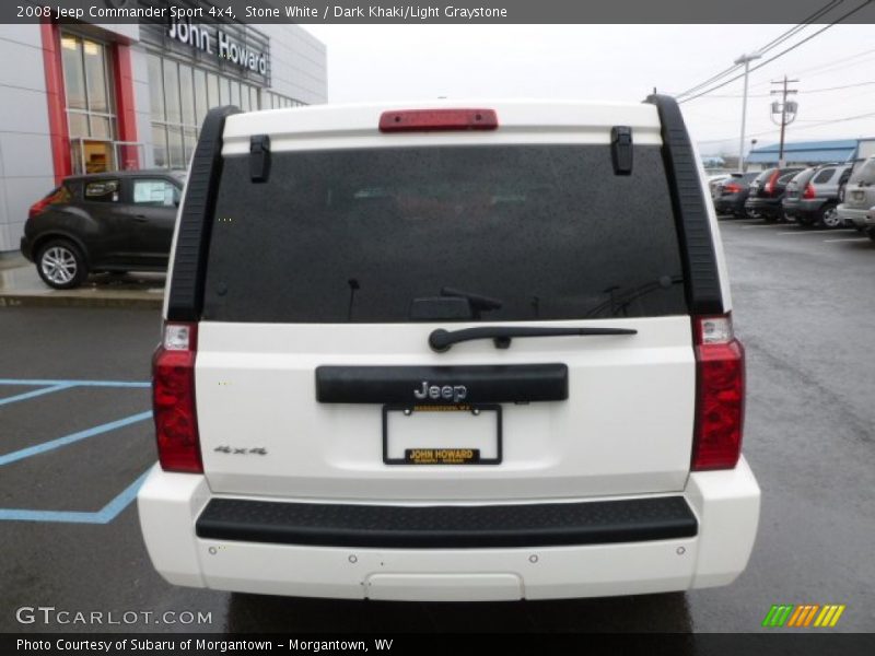 Stone White / Dark Khaki/Light Graystone 2008 Jeep Commander Sport 4x4
