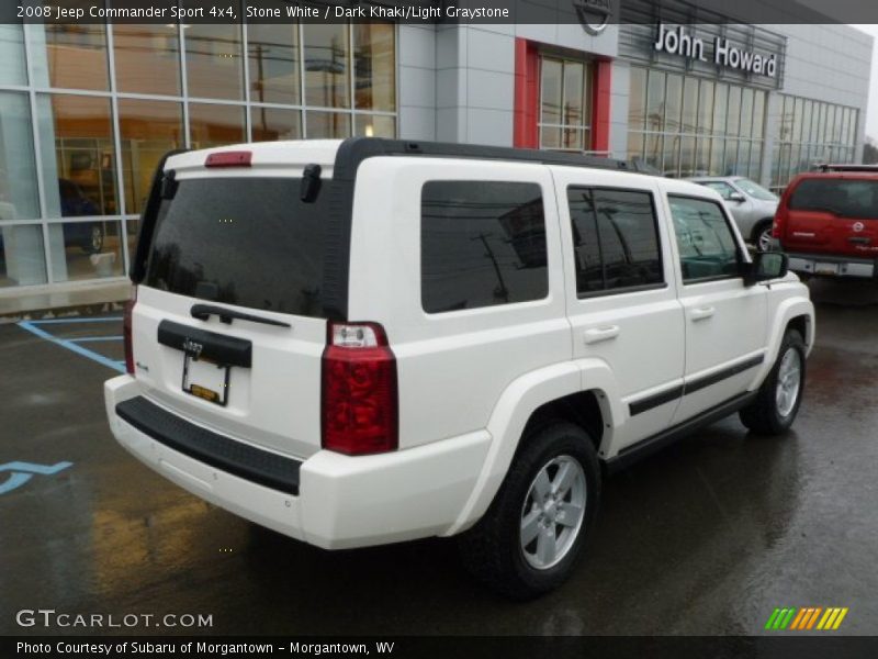 Stone White / Dark Khaki/Light Graystone 2008 Jeep Commander Sport 4x4