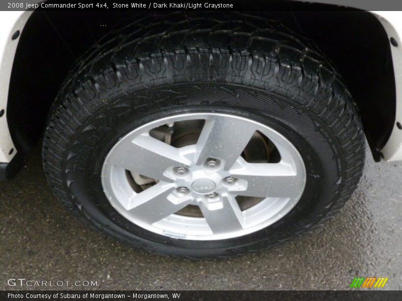 Stone White / Dark Khaki/Light Graystone 2008 Jeep Commander Sport 4x4