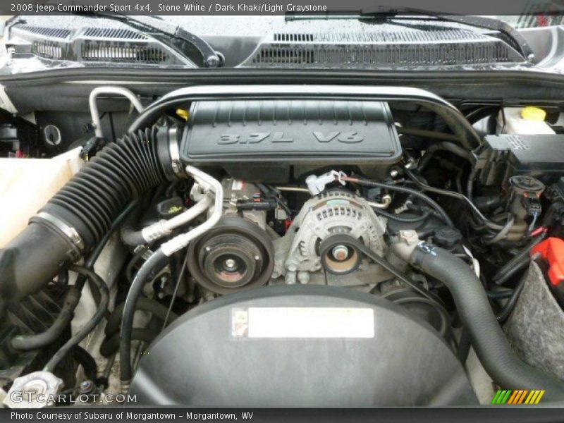 Stone White / Dark Khaki/Light Graystone 2008 Jeep Commander Sport 4x4