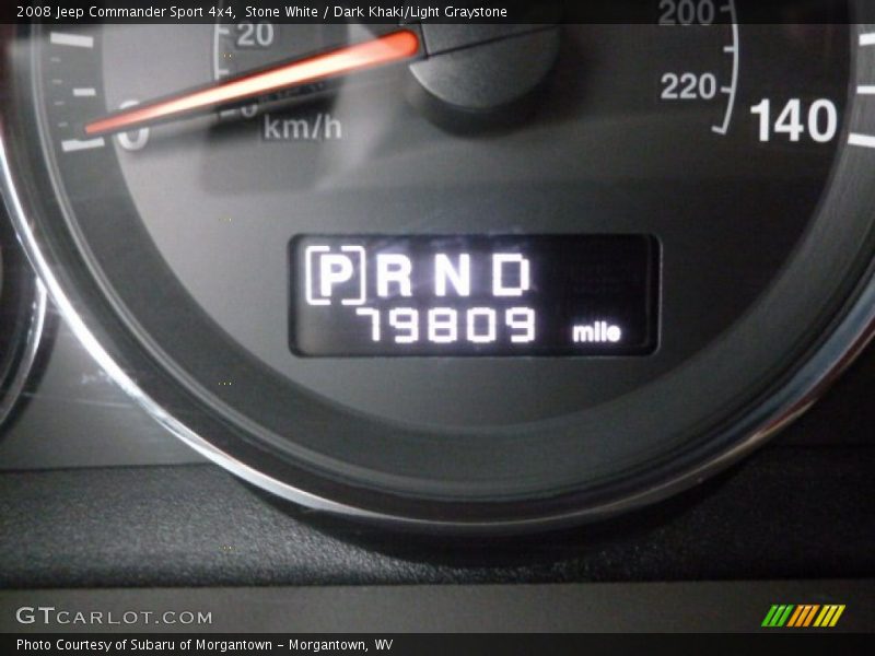 Stone White / Dark Khaki/Light Graystone 2008 Jeep Commander Sport 4x4