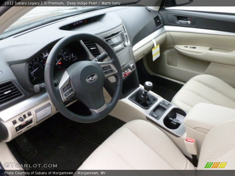  2012 Legacy 2.5i Premium Warm Ivory Interior