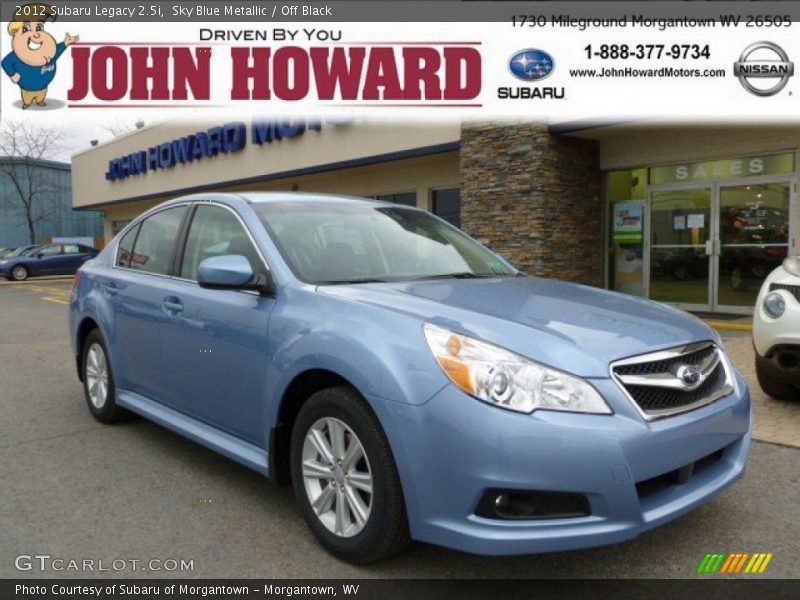 Sky Blue Metallic / Off Black 2012 Subaru Legacy 2.5i