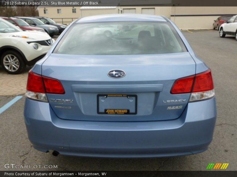 Sky Blue Metallic / Off Black 2012 Subaru Legacy 2.5i