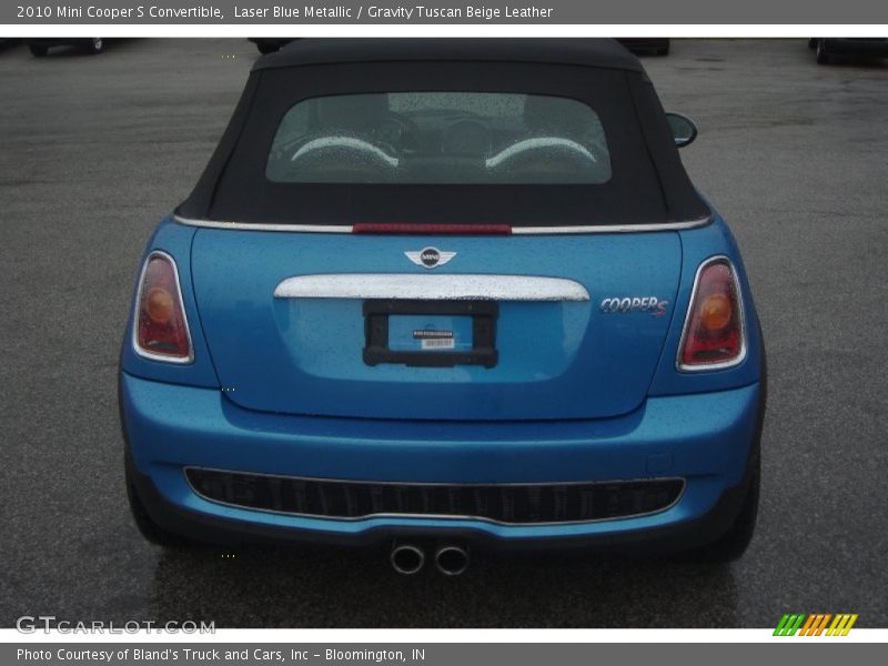 Laser Blue Metallic / Gravity Tuscan Beige Leather 2010 Mini Cooper S Convertible