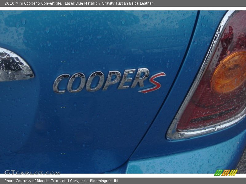 Laser Blue Metallic / Gravity Tuscan Beige Leather 2010 Mini Cooper S Convertible
