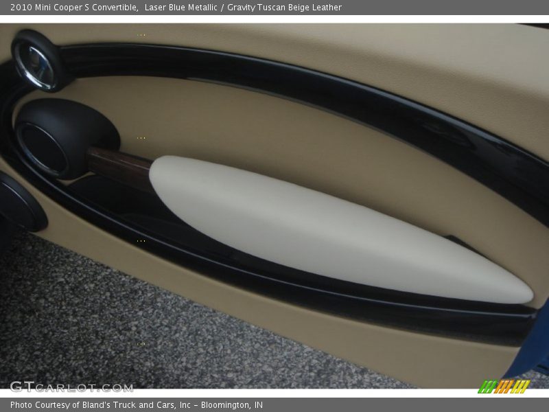 Laser Blue Metallic / Gravity Tuscan Beige Leather 2010 Mini Cooper S Convertible