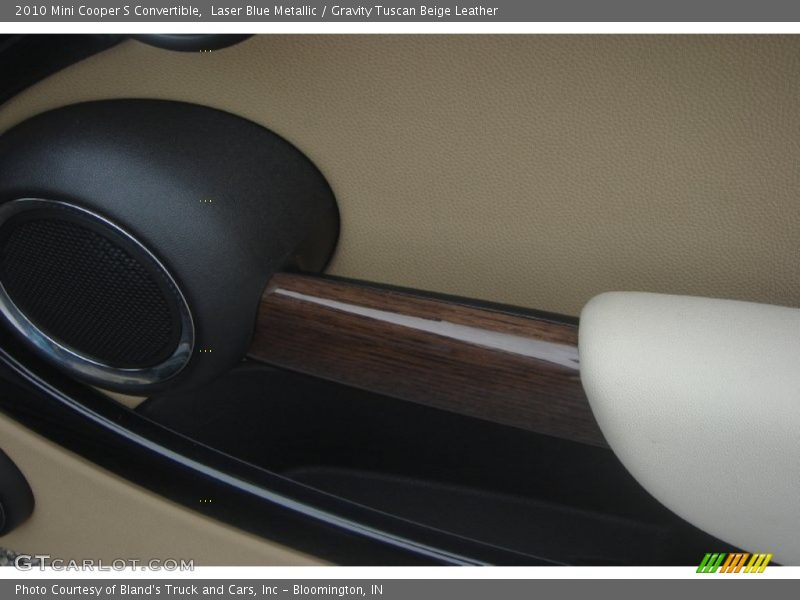 Laser Blue Metallic / Gravity Tuscan Beige Leather 2010 Mini Cooper S Convertible