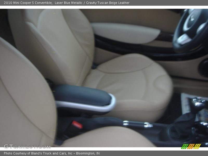 Laser Blue Metallic / Gravity Tuscan Beige Leather 2010 Mini Cooper S Convertible