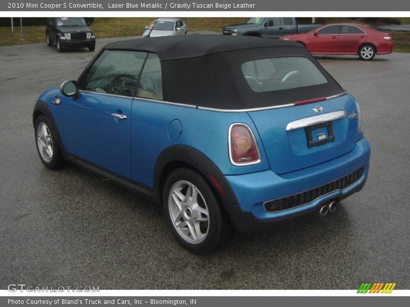 Laser Blue Metallic / Gravity Tuscan Beige Leather 2010 Mini Cooper S Convertible