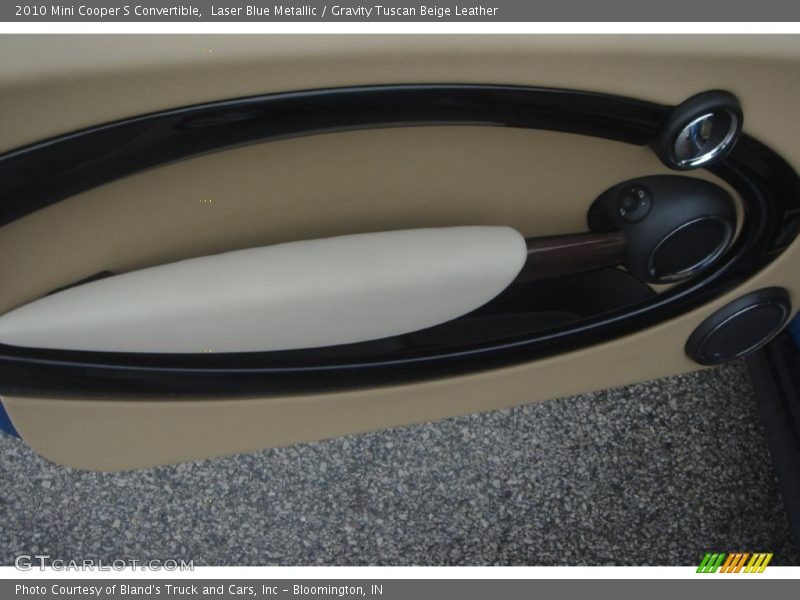 Laser Blue Metallic / Gravity Tuscan Beige Leather 2010 Mini Cooper S Convertible