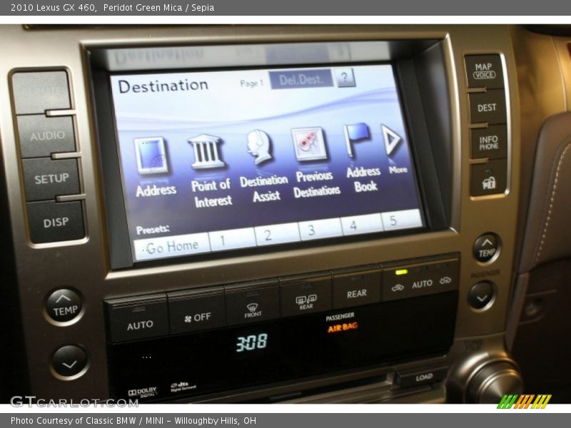 Peridot Green Mica / Sepia 2010 Lexus GX 460