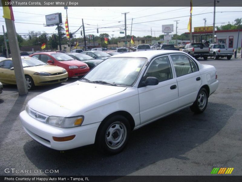 Super White / Beige 1997 Toyota Corolla