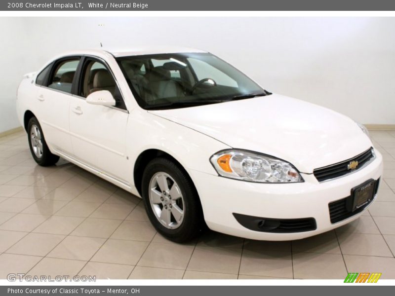 White / Neutral Beige 2008 Chevrolet Impala LT