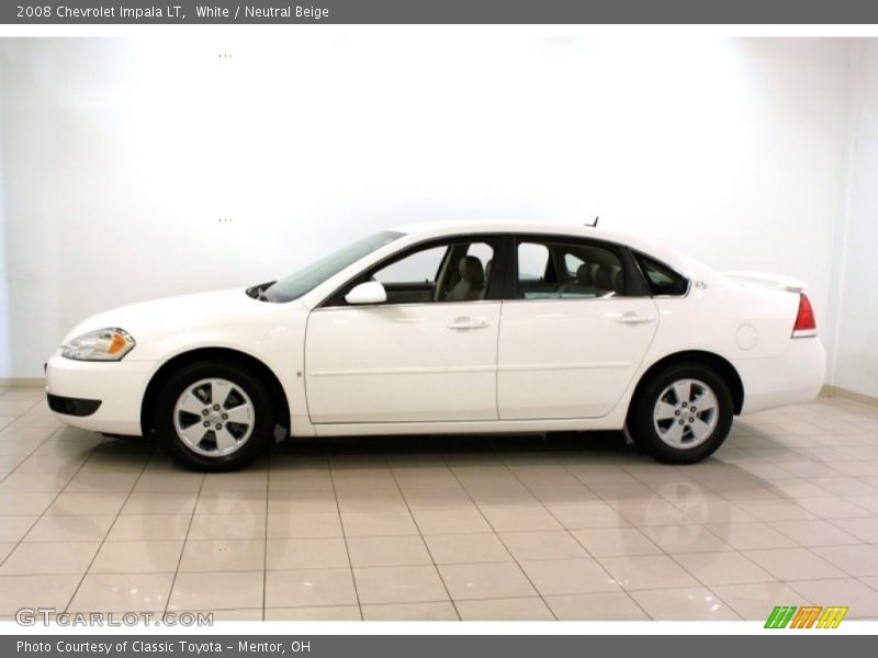 White / Neutral Beige 2008 Chevrolet Impala LT