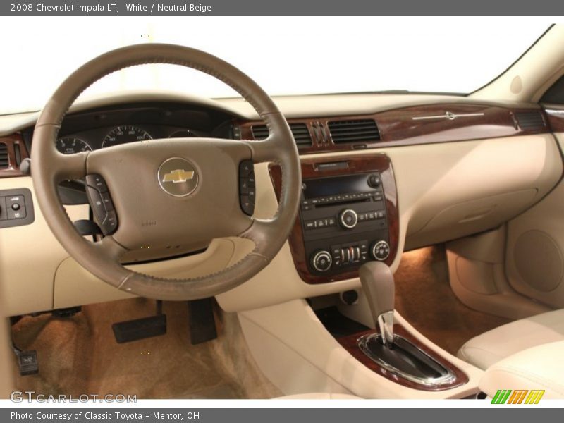 White / Neutral Beige 2008 Chevrolet Impala LT