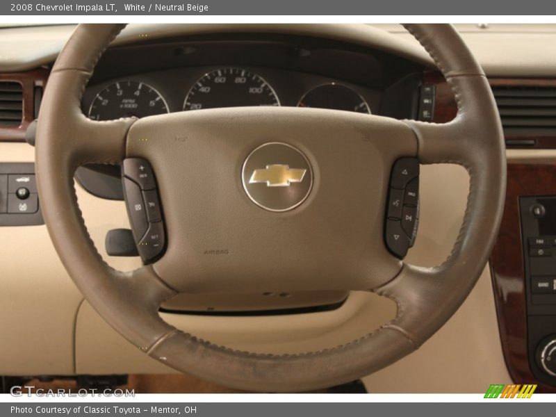 White / Neutral Beige 2008 Chevrolet Impala LT