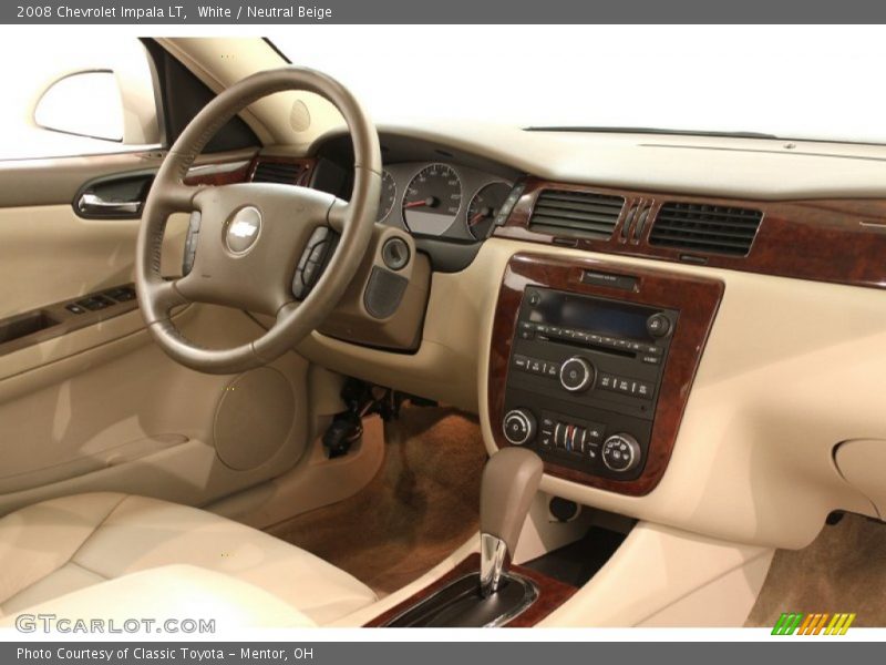 White / Neutral Beige 2008 Chevrolet Impala LT