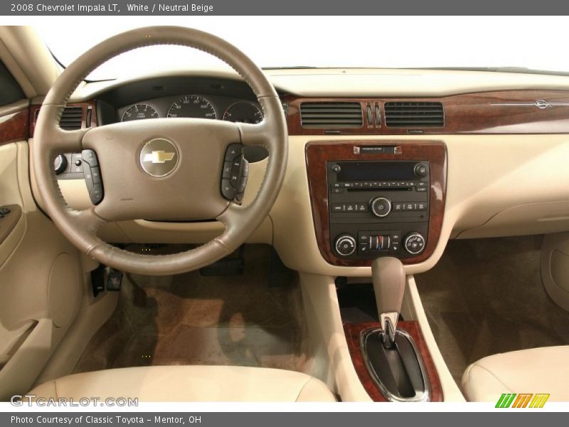 White / Neutral Beige 2008 Chevrolet Impala LT