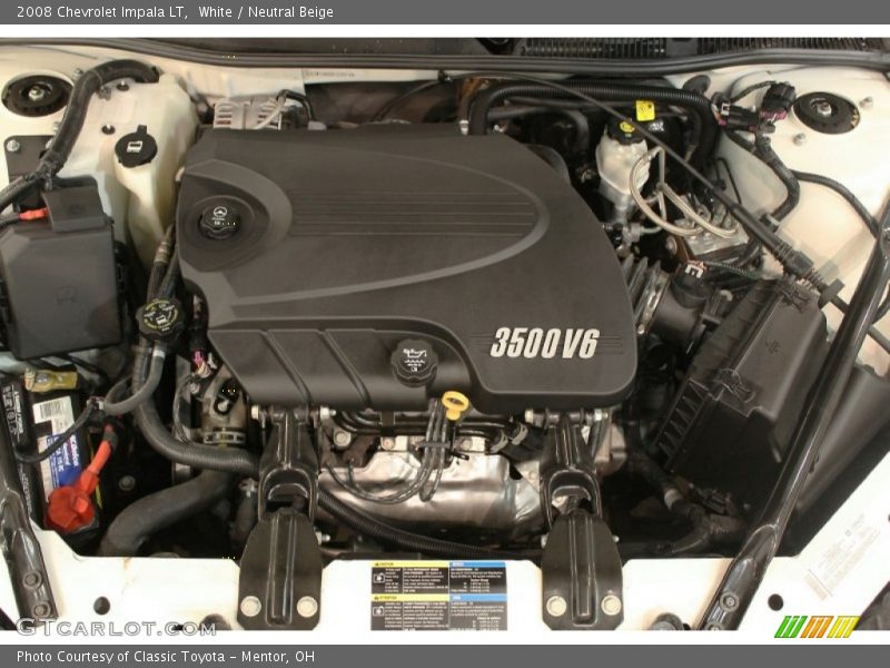 White / Neutral Beige 2008 Chevrolet Impala LT
