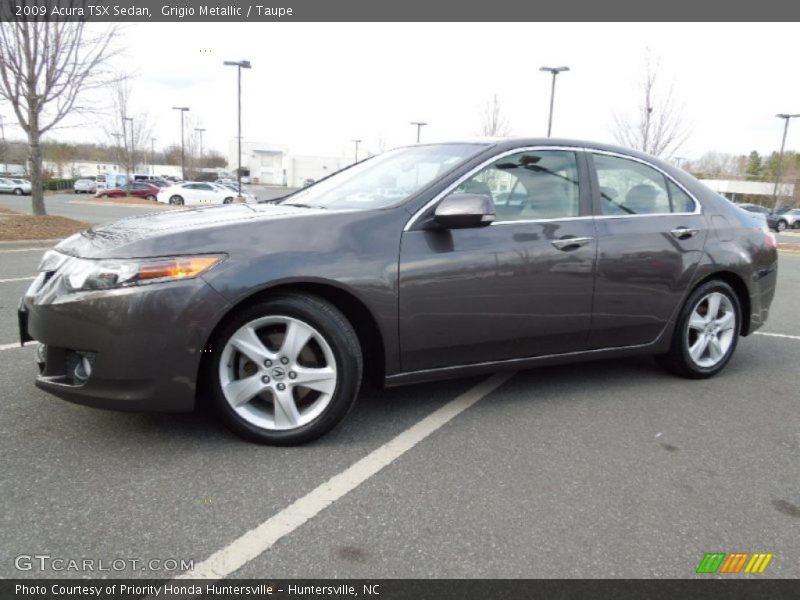 Grigio Metallic / Taupe 2009 Acura TSX Sedan