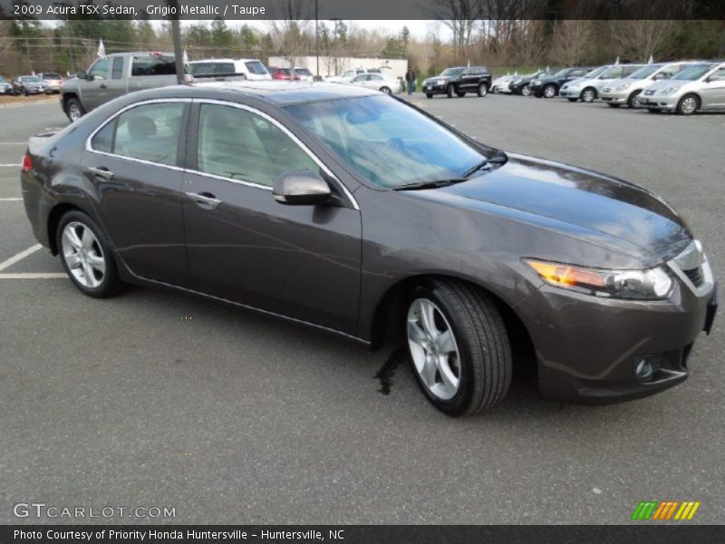 Grigio Metallic / Taupe 2009 Acura TSX Sedan