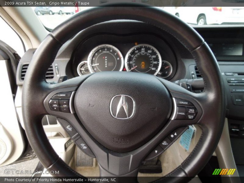 Grigio Metallic / Taupe 2009 Acura TSX Sedan