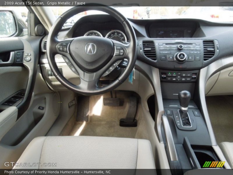 Grigio Metallic / Taupe 2009 Acura TSX Sedan