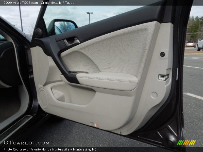 Grigio Metallic / Taupe 2009 Acura TSX Sedan