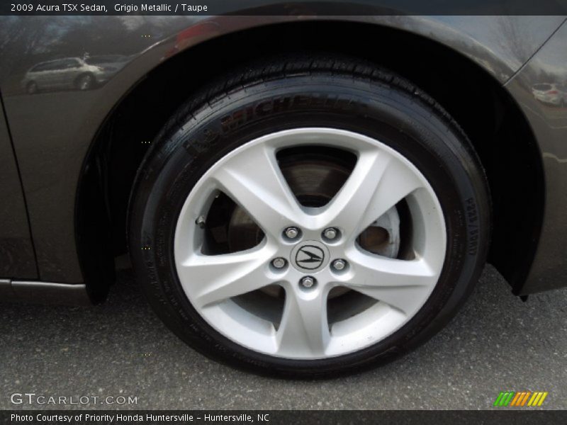 Grigio Metallic / Taupe 2009 Acura TSX Sedan