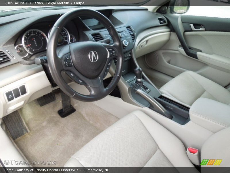 Grigio Metallic / Taupe 2009 Acura TSX Sedan