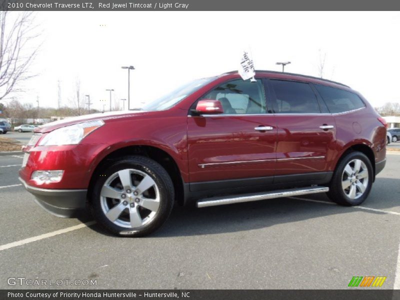 Red Jewel Tintcoat / Light Gray 2010 Chevrolet Traverse LTZ