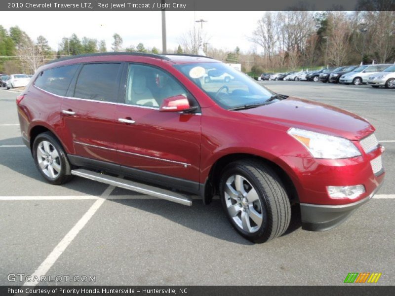 Red Jewel Tintcoat / Light Gray 2010 Chevrolet Traverse LTZ